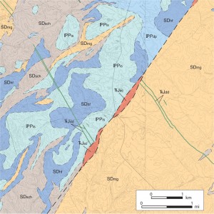 Detailed geologic map along the Towaliga fault zone near Stewart, GA