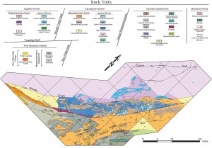 Geologic map of the NE end of the Pine Mountain window